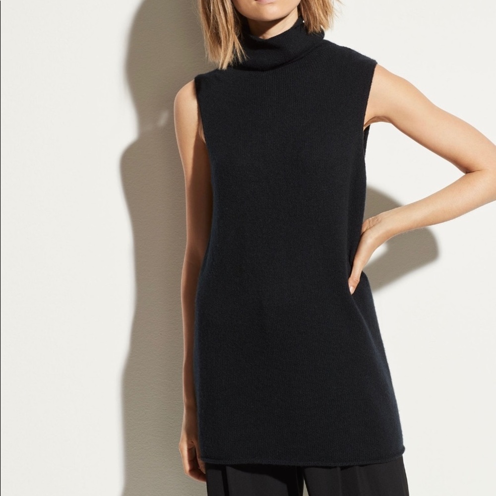 VINCE SLEEVELESS TURTLENECK